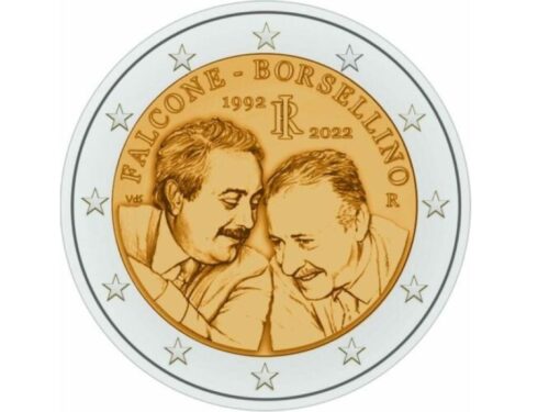 Giovanni Falcone Paolo Borsellino incisi sulla speciale moneta da 2 euro